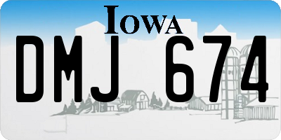 IA license plate DMJ674