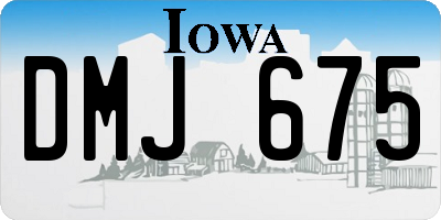 IA license plate DMJ675