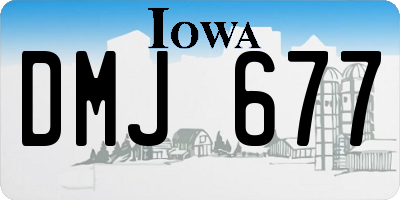 IA license plate DMJ677