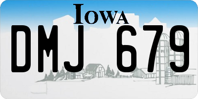 IA license plate DMJ679