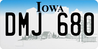IA license plate DMJ680