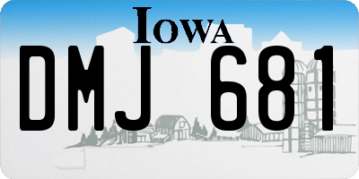 IA license plate DMJ681