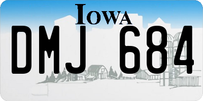 IA license plate DMJ684