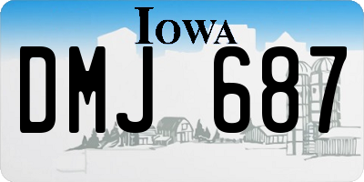 IA license plate DMJ687
