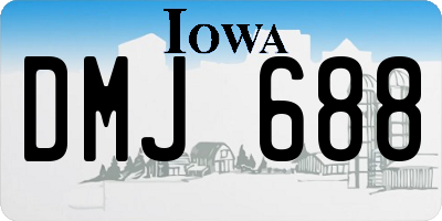 IA license plate DMJ688
