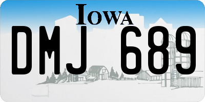 IA license plate DMJ689