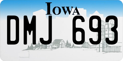 IA license plate DMJ693