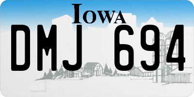 IA license plate DMJ694