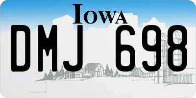 IA license plate DMJ698