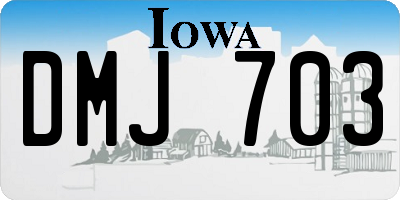 IA license plate DMJ703