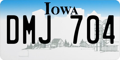 IA license plate DMJ704