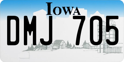 IA license plate DMJ705