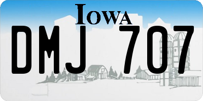 IA license plate DMJ707