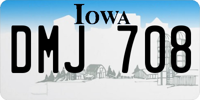 IA license plate DMJ708