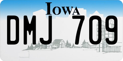 IA license plate DMJ709