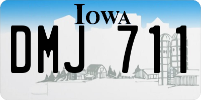 IA license plate DMJ711