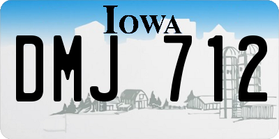 IA license plate DMJ712
