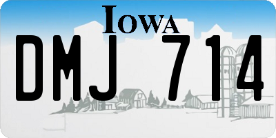 IA license plate DMJ714