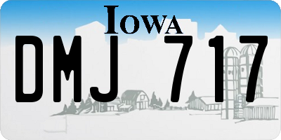 IA license plate DMJ717