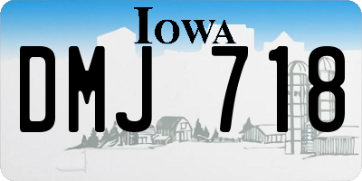 IA license plate DMJ718
