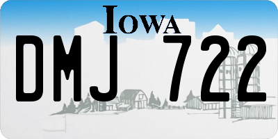 IA license plate DMJ722