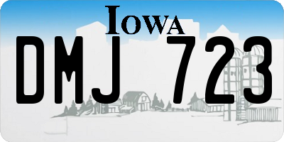 IA license plate DMJ723
