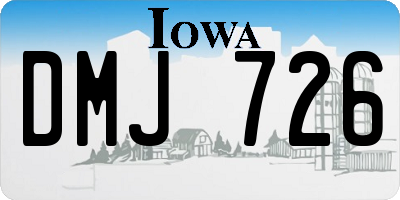 IA license plate DMJ726