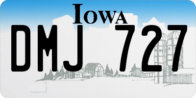 IA license plate DMJ727