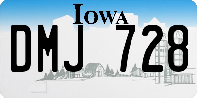 IA license plate DMJ728