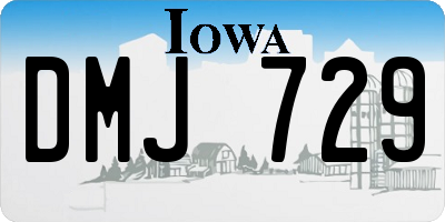 IA license plate DMJ729