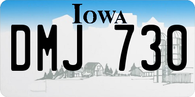 IA license plate DMJ730
