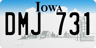 IA license plate DMJ731