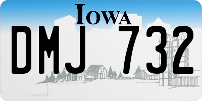 IA license plate DMJ732