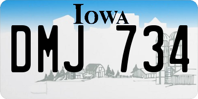IA license plate DMJ734