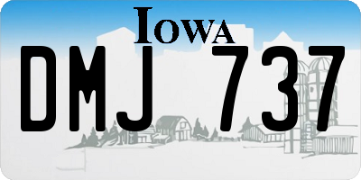IA license plate DMJ737