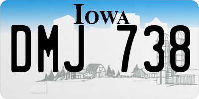 IA license plate DMJ738