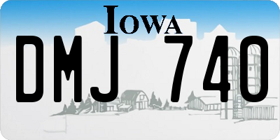 IA license plate DMJ740