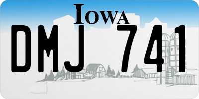 IA license plate DMJ741