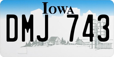 IA license plate DMJ743