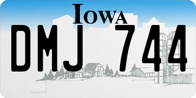 IA license plate DMJ744
