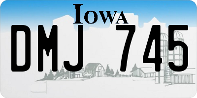 IA license plate DMJ745