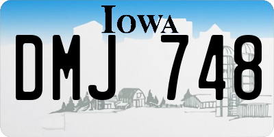 IA license plate DMJ748