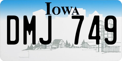 IA license plate DMJ749
