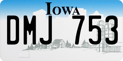 IA license plate DMJ753
