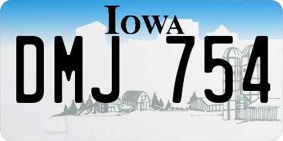 IA license plate DMJ754