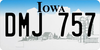 IA license plate DMJ757