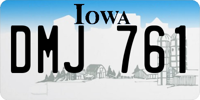 IA license plate DMJ761