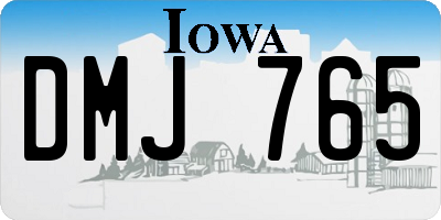 IA license plate DMJ765