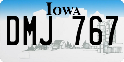IA license plate DMJ767