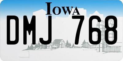 IA license plate DMJ768